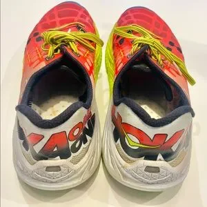 USED Hoka One One Clayton 1012271 PRAC Red Neon Men\'s Running Shoes Size 14 READ Hoka One One Clayton running shoes review - Run Ultra main image 4